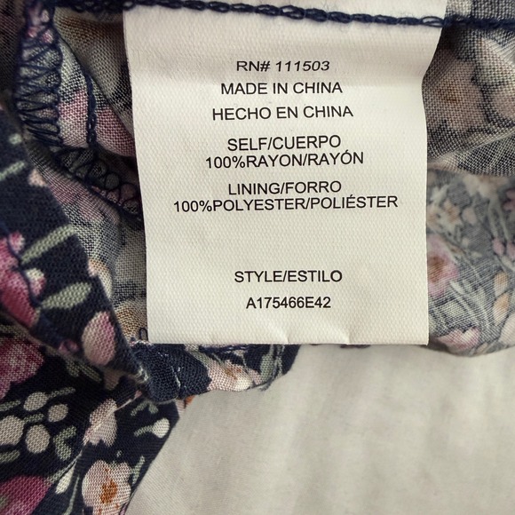 AUW Womens Dark Floral Babydoll Fairy Grunge Mini Dress Size S Coquette - Picture 7 of 9